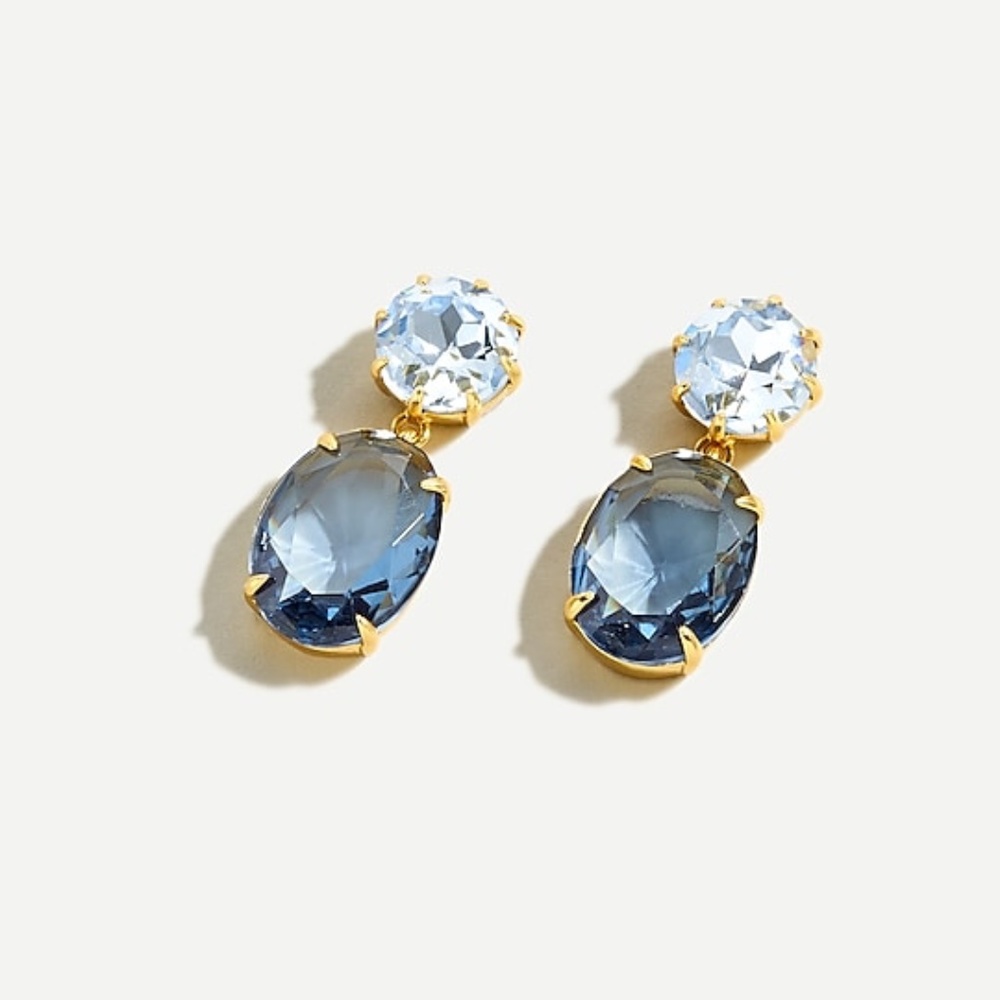 J. Crew blue/topaz earrings.